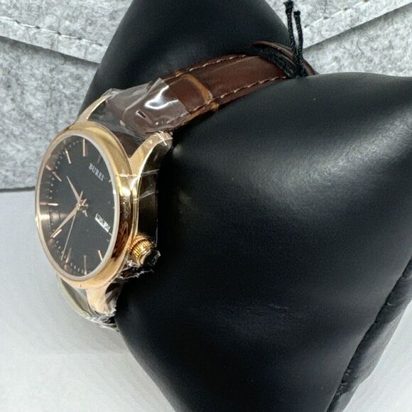 Burei S-13001L Men's Brown Leather Strap Analog Dial Quartz Wrist Watch JNA56 - Picture 4 of 13